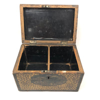 Stunning C. 1800 Very Fine Chinese Export (Canton) Lacquered Tea Caddy