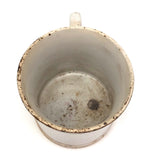 Antique Danish Oversized Pearlware Mug with Gold "Landmanden Leve" (Life of the Farmer)