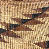 Stunning, Beautiful Condition Hupa/Karuk/Yoruk Northwest Native Basket with Geometric Pattern