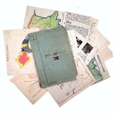 1938 German Geography Notebook with Tons of Notes and Many Hand-drawn Maps