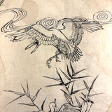 Marvelously Expressive Birds in Nature, Japanese Edo Period (1830-40s) Sketchbook of Original Ink Drawings