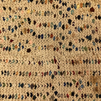 Great Old Confetti Mat on Unusual Crocheted Structure