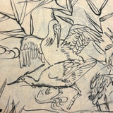 Marvelously Expressive Birds in Nature, Japanese Edo Period (1830-40s) Sketchbook of Original Ink Drawings