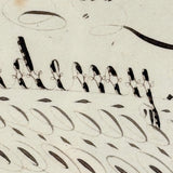 Barber's Writing Academy, Mid 1800s Fraktur Penmanship Example in Great Period Frame