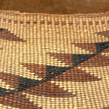 Stunning, Beautiful Condition Hupa/Karuk/Yoruk Northwest Native Basket with Geometric Pattern