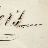 Barber's Writing Academy, Mid 1800s Fraktur Penmanship Example in Great Period Frame