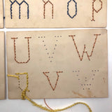 Early 20th C. Alphabet Sewing Cards