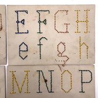 Early 20th C. Alphabet Sewing Cards