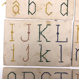 Early 20th C. Alphabet Sewing Cards