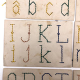 Early 20th C. Alphabet Sewing Cards