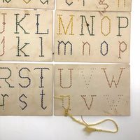 Early 20th C. Alphabet Sewing Cards