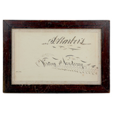 Barber's Writing Academy, Mid 1800s Fraktur Penmanship Example in Great Period Frame