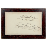 Barber's Writing Academy, Mid 1800s Fraktur Penmanship Example in Great Period Frame