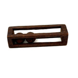 Simple and Sweet Old Straight Sided Double Ball in Cage Walnut Whimsy