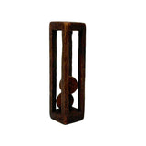 Simple and Sweet Old Straight Sided Double Ball in Cage Walnut Whimsy