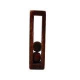 Simple and Sweet Old Straight Sided Double Ball in Cage Walnut Whimsy
