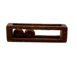 Simple and Sweet Old Straight Sided Double Ball in Cage Walnut Whimsy