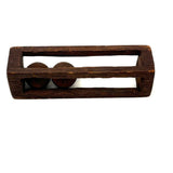 Simple and Sweet Old Straight Sided Double Ball in Cage Walnut Whimsy