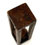 Simple and Sweet Old Straight Sided Double Ball in Cage Walnut Whimsy