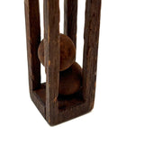 Simple and Sweet Old Straight Sided Double Ball in Cage Walnut Whimsy