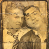 Drue and ?, Taped Over Vintage Photobooth Snap