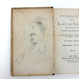 The Life of Christ, 1870, with Unholy Endpaper Drawings!