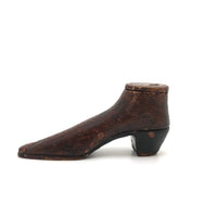 Early Elongated Carved Snuff Box Shoe with Great Patina