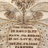 The Wring is Round It Hath No End, 1856 Ink and Watercolor Love Token Drawing