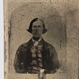 Man in Plaid, 19th C. Tintype of an Earlier Ambrotype (I believe)