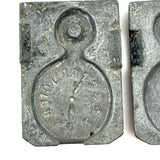 Unusual Antique Pocket Watch Mold Marked T Mills & Bros Philadelphia