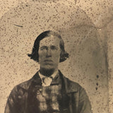 Man in Plaid, 19th C. Tintype of an Earlier Ambrotype (I believe)