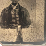 Man in Plaid, 19th C. Tintype of an Earlier Ambrotype (I believe)