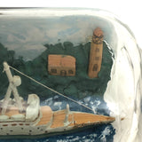 Terrific Mid-Century Folk Art Ship (the Caronia) in a (1953 Jack Daniels) Bottle