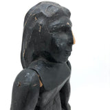 SOLD Curious Chunky Black Painting Figure with Wonderfully Large and Expressive Arms
