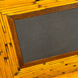 Crisp and Sharp Vintage Match Stick Tramp Art Lined Box with Inlays and Pedestal Base