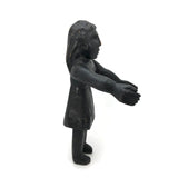 SOLD Curious Chunky Black Painting Figure with Wonderfully Large and Expressive Arms