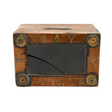 MAY FRIEND, Very Tender and Evocative 1898 Folk Art Still Bank with Cracked Glass Front