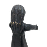 SOLD Curious Chunky Black Painting Figure with Wonderfully Large and Expressive Arms