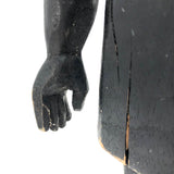 SOLD Curious Chunky Black Painting Figure with Wonderfully Large and Expressive Arms