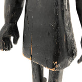 SOLD Curious Chunky Black Painting Figure with Wonderfully Large and Expressive Arms