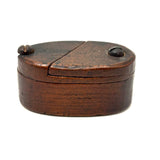 Great Hand-carved Wooden Puzzle Lid Snuff Box, Signed and Dated 1776
