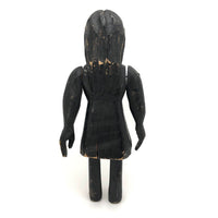 SOLD Curious Chunky Black Painting Figure with Wonderfully Large and Expressive Arms