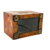 MAY FRIEND, Very Tender and Evocative 1898 Folk Art Still Bank with Cracked Glass Front