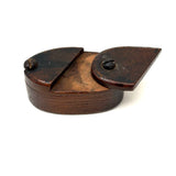 Great Hand-carved Wooden Puzzle Lid Snuff Box, Signed and Dated 1776
