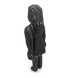 SOLD Curious Chunky Black Painting Figure with Wonderfully Large and Expressive Arms