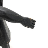 SOLD Curious Chunky Black Painting Figure with Wonderfully Large and Expressive Arms