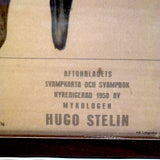 Aftonbladets! 1950 Vintage Swedish Chromolitho Edible Mushrooms Classroom Poster