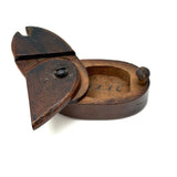 Great Hand-carved Wooden Puzzle Lid Snuff Box, Signed and Dated 1776