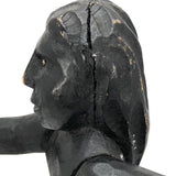 SOLD Curious Chunky Black Painting Figure with Wonderfully Large and Expressive Arms