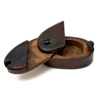 Great Hand-carved Wooden Puzzle Lid Snuff Box, Signed and Dated 1776